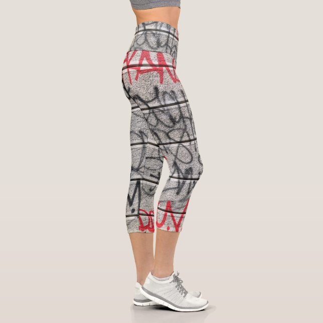 Leggings Capri Style Graffiti urbain (Droite)