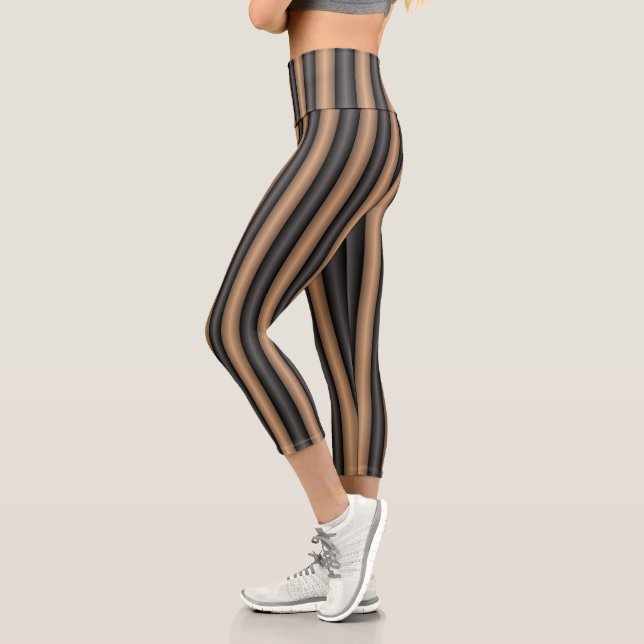 Leggings Capri Style moderne Grillades Brown grillées avec profon (Gauche)