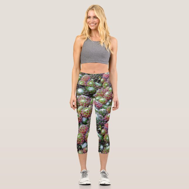 Leggings Capri Succulentes Colorées (Recto)