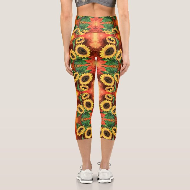Leggings Capri Sunflowers (Verso)