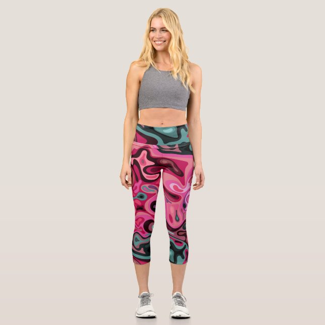 Leggings Capri Surface liquide 5 (Recto)