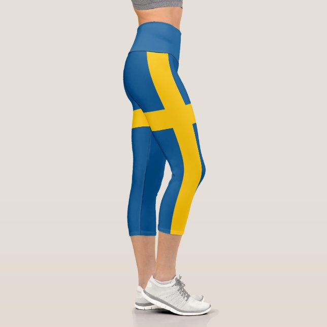 Leggings Capri Sweden Flag (Droite)