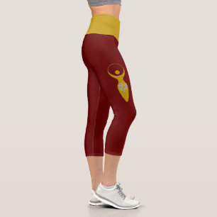 Leggings Capri Symbole Spirituel - Déesse de la Terre Gaya 1
