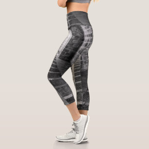 Leggings Capri Symétrie en noir et blanc