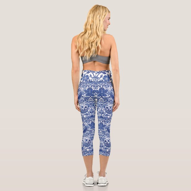 Leggings Capri Tamarind Bird Chinoiserie  (Verso)