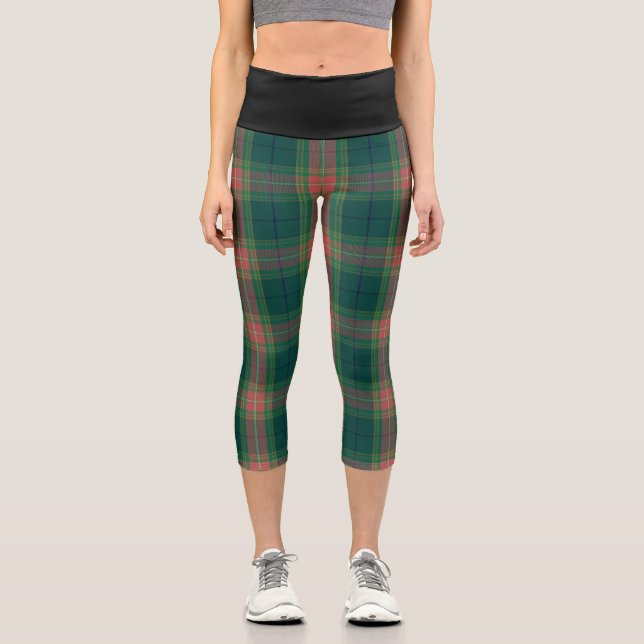 Leggings Capri Tartan Plaid De La Famille Gallagher Irlandaise Cl (Recto)