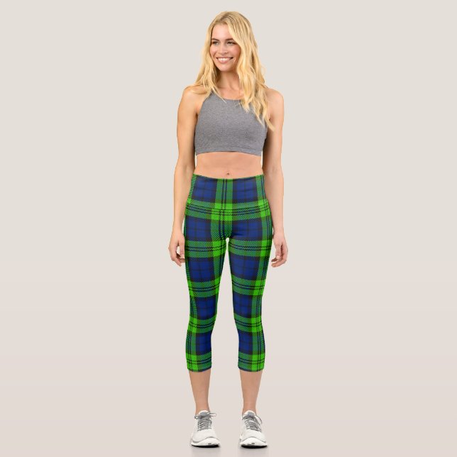 Leggings Capri Tartan plaqué Blackwatch (Recto)