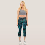 Leggings Capri Teal galaxy Series Design 4<br><div class="desc">Le design de la série Teal Galaxy : perfect for use in venin ou decoupage. Space and astronomy lovers veut enjoy the thoughtfulness and the personalized coordinated gift wrapping.</div>