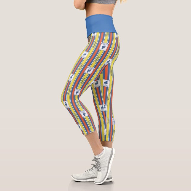Leggings Capri Ted Lasso | AFC Richmond Logo Motif de bande (Gauche)