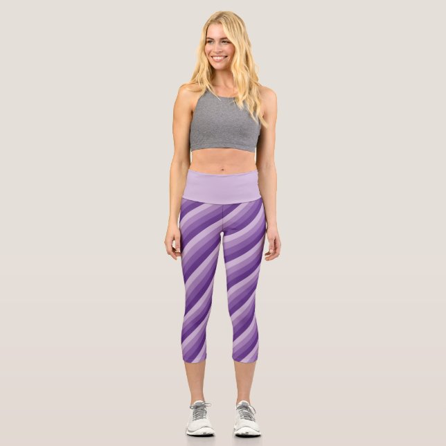 Leggings Capri Teintes mauves Diagonal Grandes Légendes Capri (Recto)