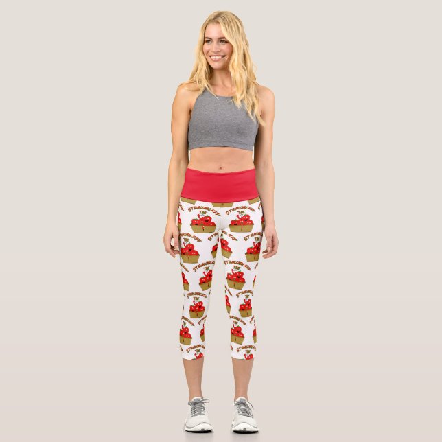 Leggings Capri Temps de la fraise ! (Recto)