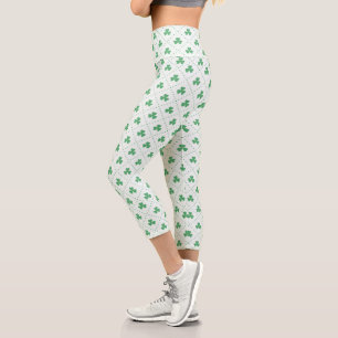 Leggings Capri Tendance Feuille de Trèfle pour une