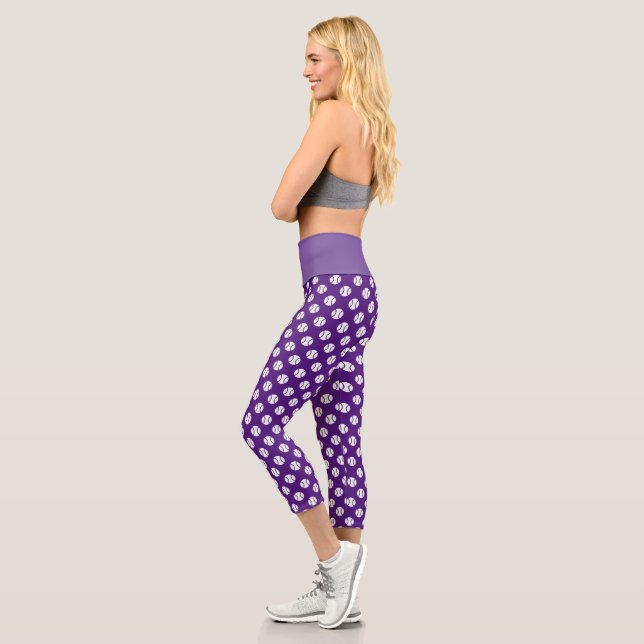 Leggings Capri Tennis mignon imprimé à bille sport haute taille (Gauche)