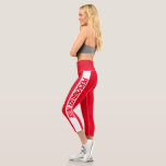Leggings Capri Texte personnalisé trié<br><div class="desc">Ajoutez votre propre texte à ces légendes capri faciles à personnaliser de Ricaso</div>