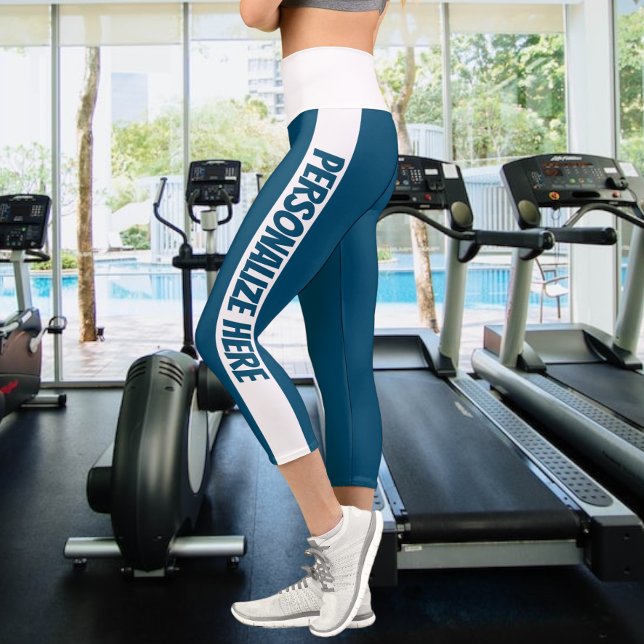 Leggings Capri Texte personnalisé trié (Créateur téléchargé)