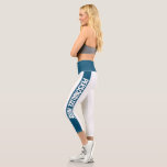 Leggings Capri Texte personnalisé trié<br><div class="desc">Ajoutez votre propre texte à ces légendes capri faciles à personnaliser de Ricaso</div>