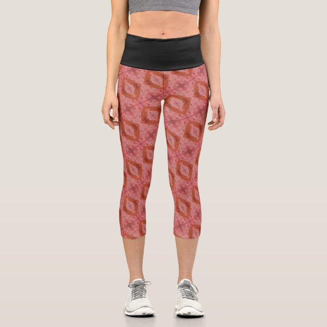 Leggings Capri Textura #3 de la obra El corazón de los... (Recto)