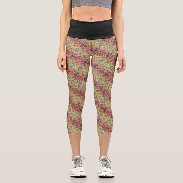 Leggings Capri Textura #3 de la obra Piña (Recto)