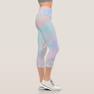 Leggings Capri Texture arc-en-ciel Abstraite