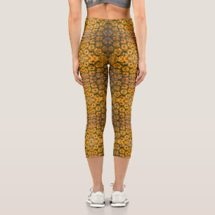 Leggings Capri Texture d'écorce d'ananas