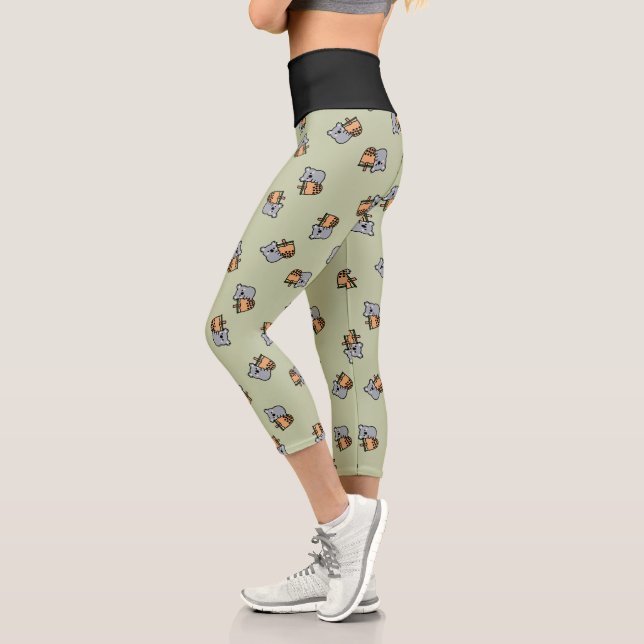 Leggings Capri Thé de bulle et ours de Koala (Gauche)