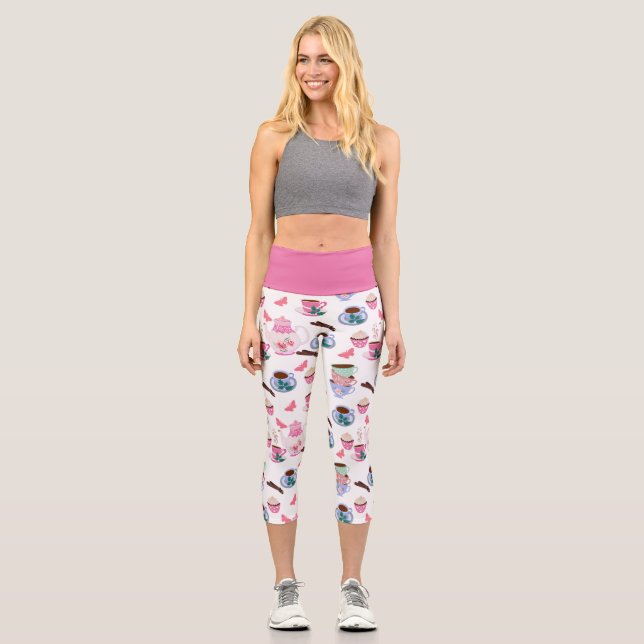 Leggings Capri Thé Party Chic et Amusant (Recto)