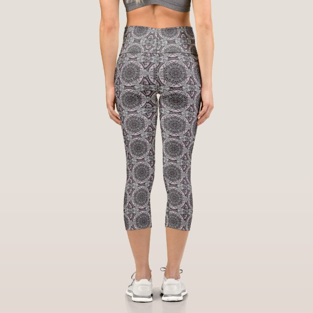 Leggings Capri The Silver Fractal Garden (Verso)