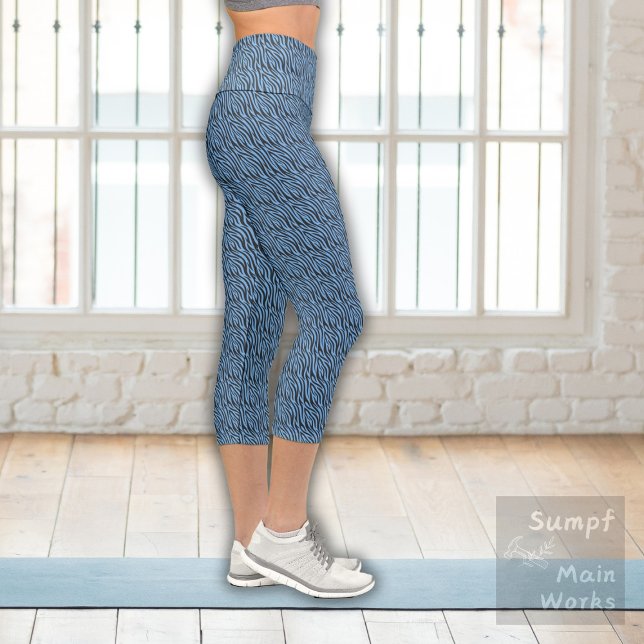 Leggings Capri Tigre en bleu (Créateur téléchargé)