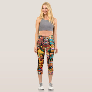 Leggings Capri TIKI Pattern 5