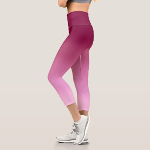 Leggings Capri tons pastel bordeaux et roses Abstraits