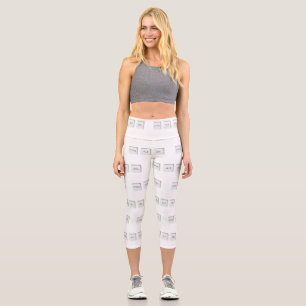 Leggings Capri Touches CTRL ALT DEL de SlipperyJoe trois blanches