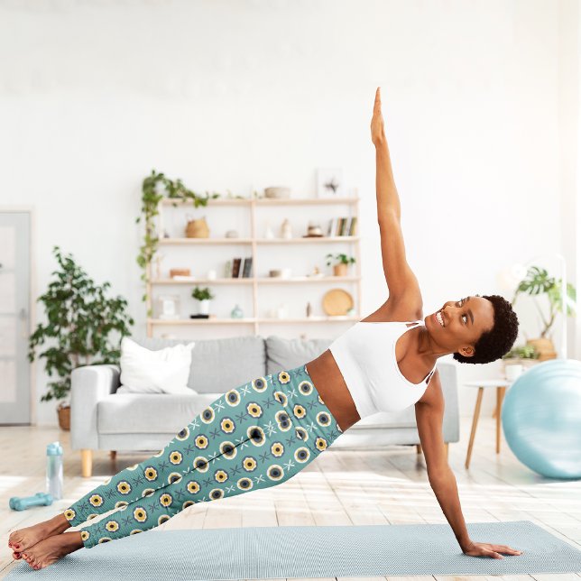 Leggings Capri Tournesol géométrique (Créateur téléchargé)