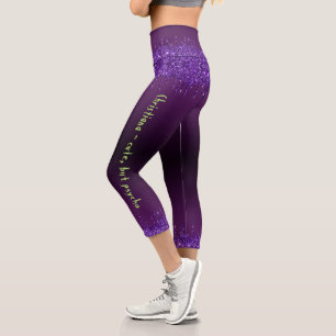 Leggings Capri Trendy violet glam goutte à goutte Halloween thème