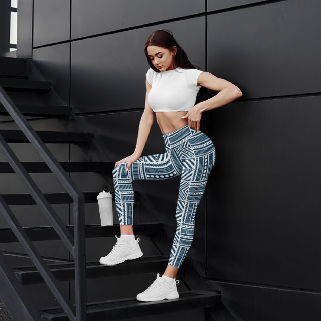 Leggings Capri tribu bleue (Créateur téléchargé)