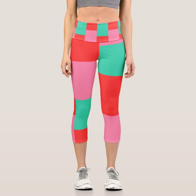 Leggings Capri Trois palettes de couleurs élégant (Recto)