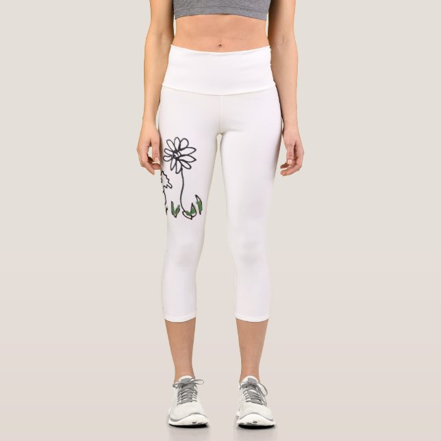 Leggings Capri Trois Petites Fleurs Aussi (Recto)