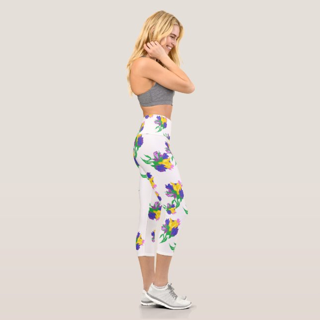 Leggings Capri Tulipes Capris Hautes Tailles (Droite)