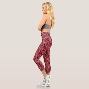 Leggings Capri Tulipes roses florales