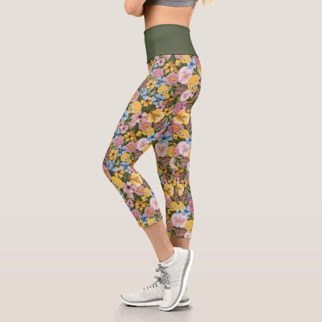 Leggings Capri TWEETY™ Floral Embroidery Pattern (Gauche)