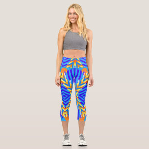 Leggings Capri Un élégant casquette de motif multicolore sur tiss