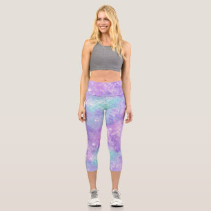 Leggings Capri Une galaxie de sirène Série Conception 11 