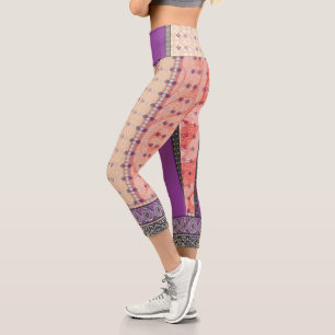 Leggings Capri une photo d'un foulard avec un motif dessus