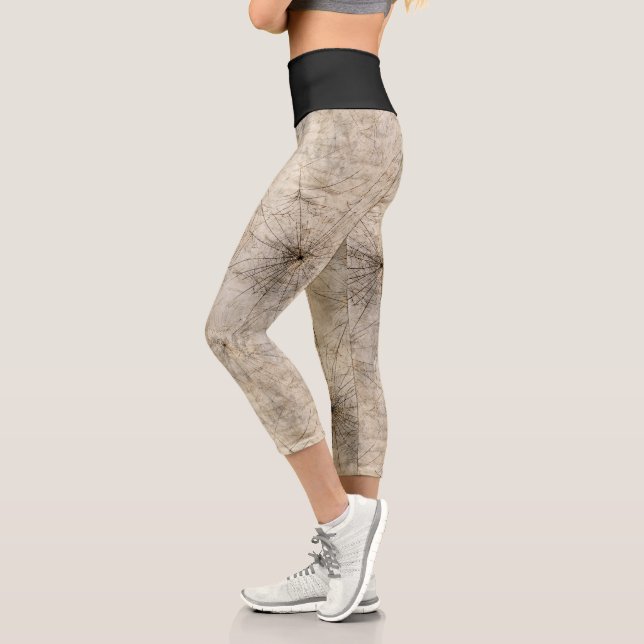 Leggings Capri Une série Black Widow Design #16 (Gauche)