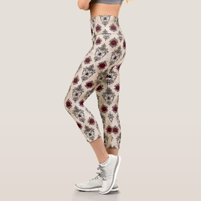 Leggings Capri Une série Black Widow Design #25 (Gauche)