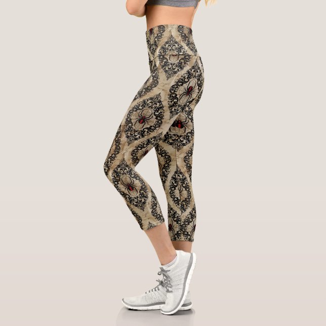 Leggings Capri Une série Black Widow Design #29 (Gauche)