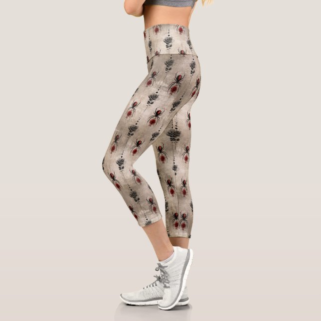 Leggings Capri Une série Black Widow Design #6 (Gauche)