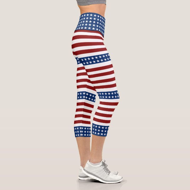 Leggings Capri USA Stars and Stripes (Droite)