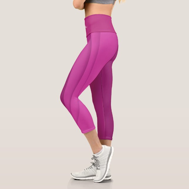 Leggings Capri Vague rose douce de luxe (Gauche)