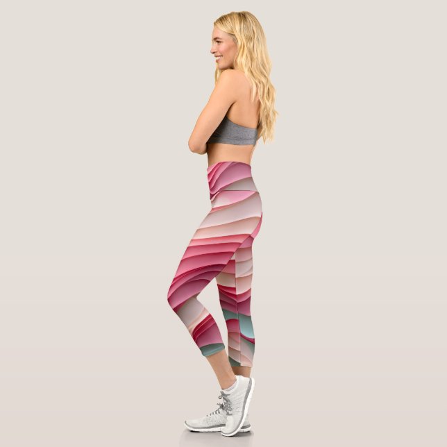 Leggings Capri Vagues fraîches couleur bonbon (Gauche)