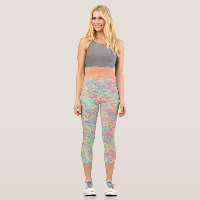 Leggings Capri Vagues Funky (Recto)